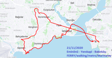 21/11/2020 Eminönü - Yenikapı - Bakırköy MAP